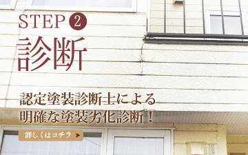 認定塗装診断士による明確な塗装劣化診断！